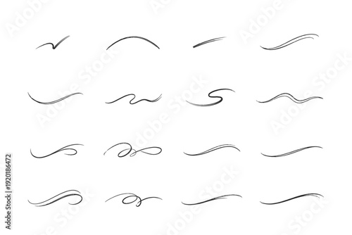 Line arc gesture easy vector smooth flick movement simple hand image generation