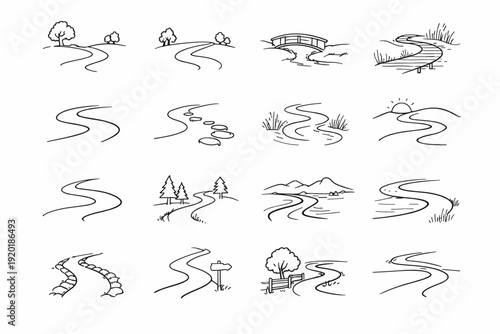 Transit generation simple direction guide subtle loose path vector fluid hushed icon