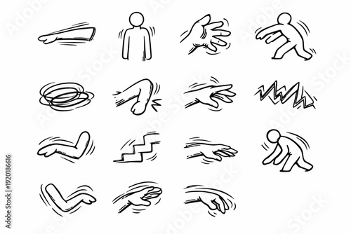 Arm vector mark gesture raw path error clumsy everyday icons hand icon