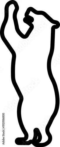 Bear icon in line style featuring grizzly, ursus, wildlife, animal silhouette and predator synonym elements for nature design, forest logo branding and graphic use