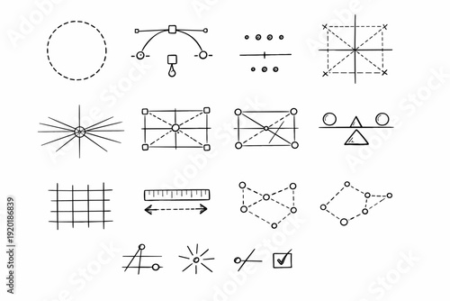 Indicators vector guidepoint alignment reference proportional image icon points markers generation setup