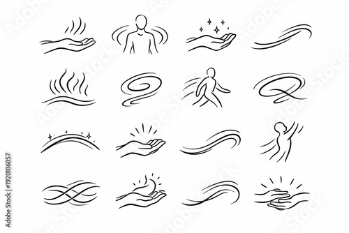 Simple movement warmth line icon generation image intuitive outline ember vector smooth