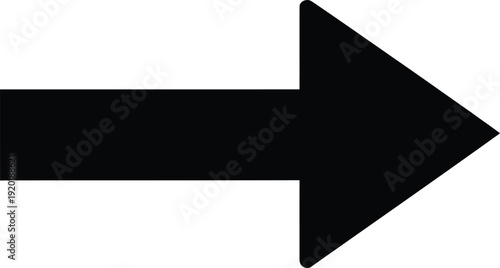 Black and white vector arrow icon