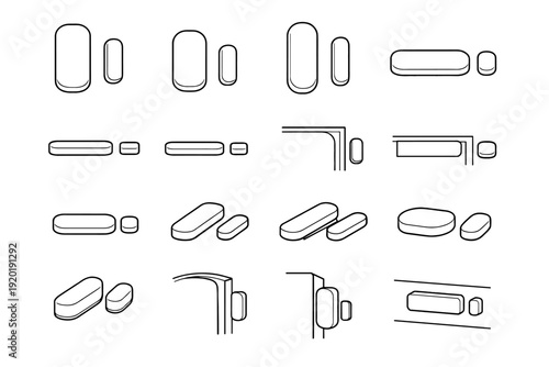 Profile icon vector joint modern sensors sensor color door smart design shell