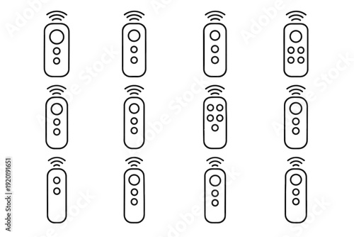 Lighting precise accessory control outline light icon vector clean plastic smart buttons