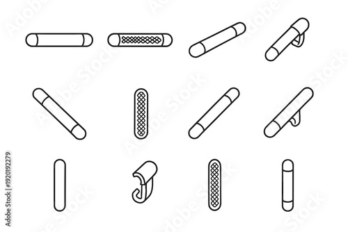 Vector spoke cylindrical icon reflector outline tool lightweight body bicycle reflective bike