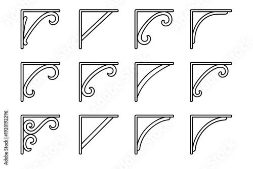 Vector support flat wall icon refined edge smooth mounted functional shelf plate