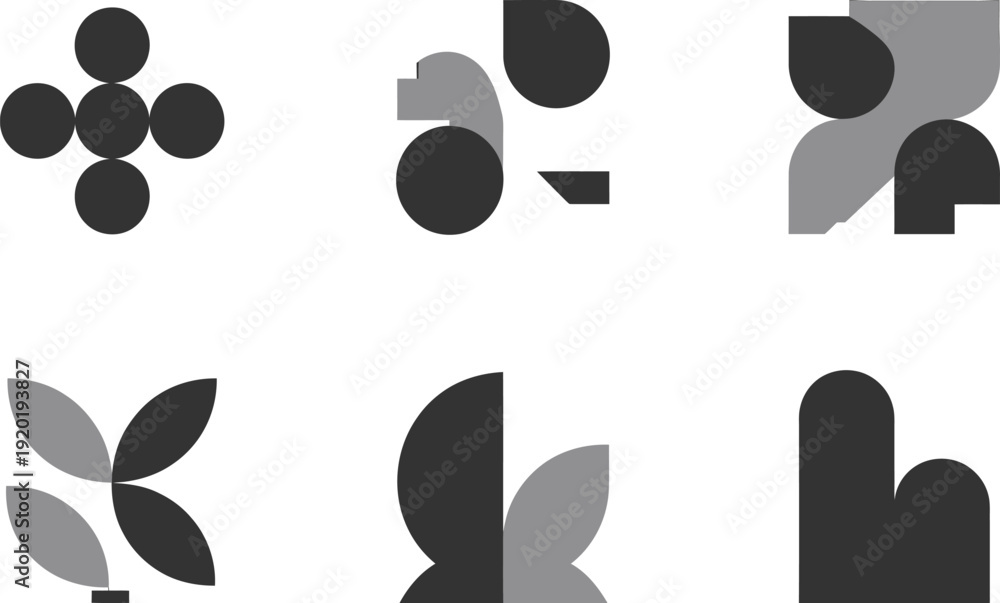 Fototapeta premium Modern Geometric Shapes Composition