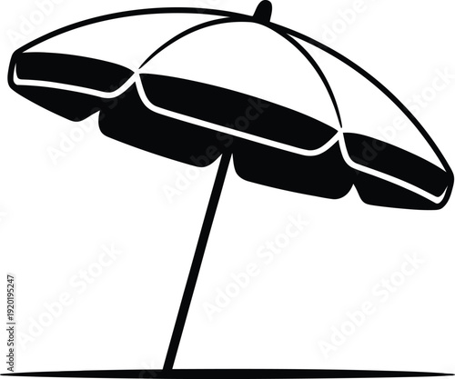 Beach Umbrella Silhouette