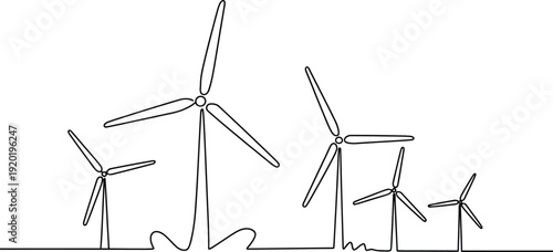 Wind Turbines Generating Clean Energy