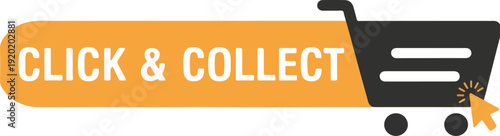 Click and Collect Shopping Cart Online Retail Service Button
