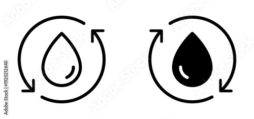 Water Refresh Cycle Icon