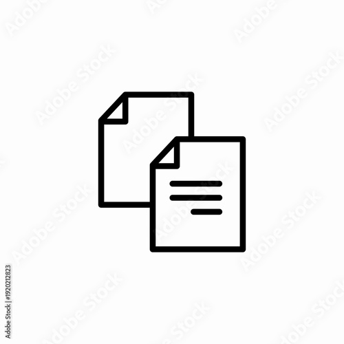 copy duplicate files icon sign vector