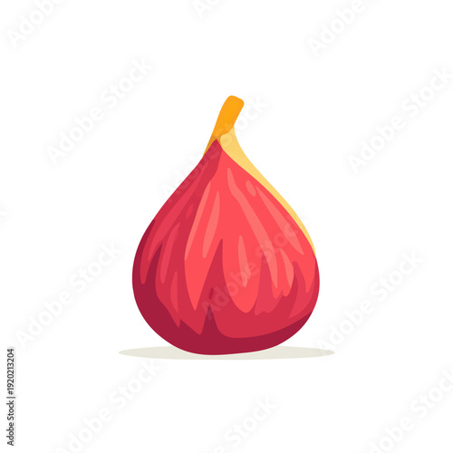 Simple flat 2D vector graphic of Fig, modern icon look, displayed on a pure white background.