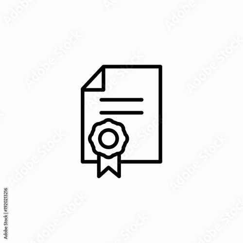 document certificate award icon sign vector