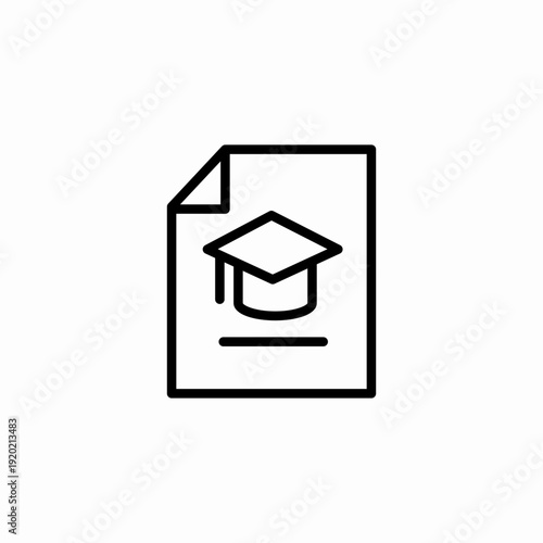 document education degree icon sign vector