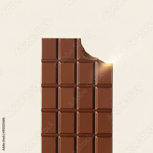 Wallpaper Mural Classic Dark Milk Chocolate Bar with Bite Mark Gourmet Cocoa Block Healthy Vegan Snack Dessert Food Photography Art Banner Torontodigital.ca