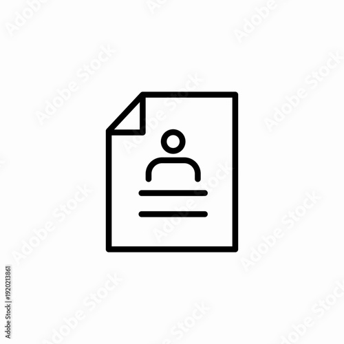 document user profile icon sign vector