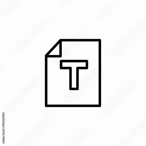document text type icon sign vector