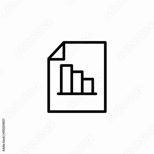 document with bar-chart icon sign vector