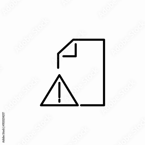 error warning document icon sign vector