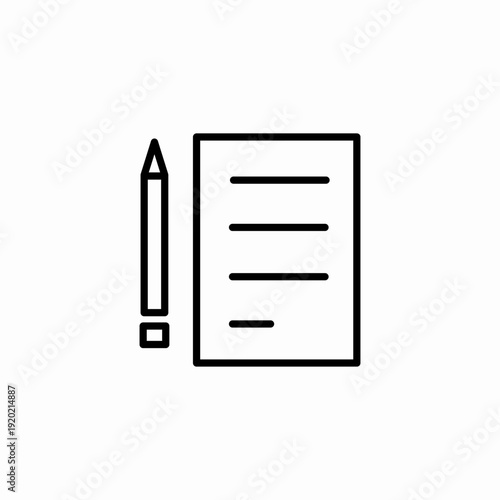 pencil writing notes icon sign vector