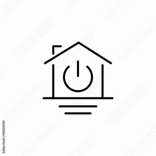 smart home power icon sign vector