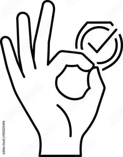 Hand holding a coin with a checkmark, symbolizing approval or acceptance of a financial transaction.