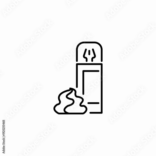 whipped cream aerosol icon sign vector