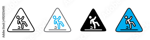 Caution Wet Floor Icon for Cleaning and Public Safety