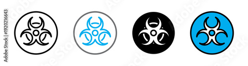 Biohazard Symbol Icon vector illustration editable