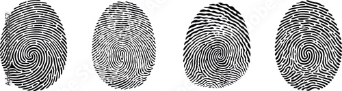 Fingerprint Vector Illustration Biometric Identity Symbol