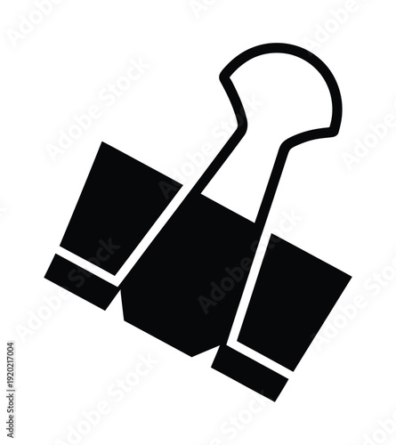 Vector of a large binder clip