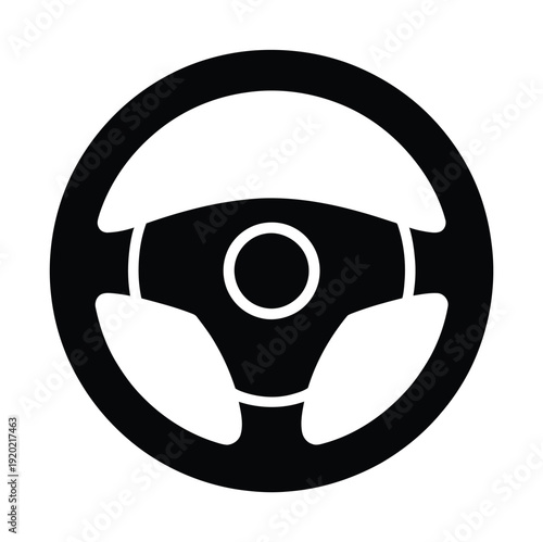 Vector of a car steering wheel