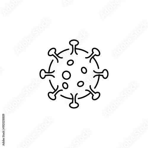 coronavirus virus microbe icon sign vector