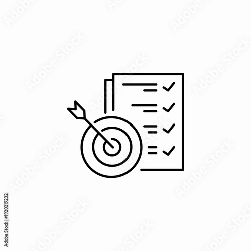goal checklist achievement icon sign vector
