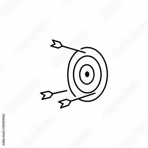 missed target arrows icon sign vector
