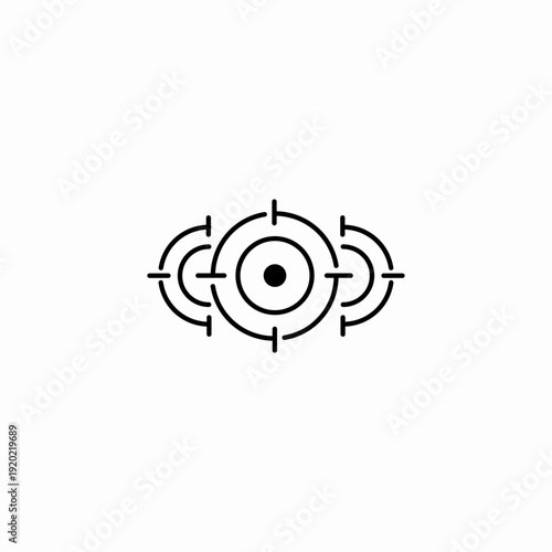 multiple focus vision icon sign vector