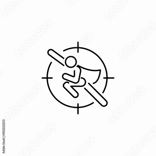 superhero agile goal icon sign vector