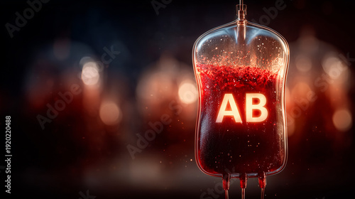 Blood Bag with AB Label: A ...