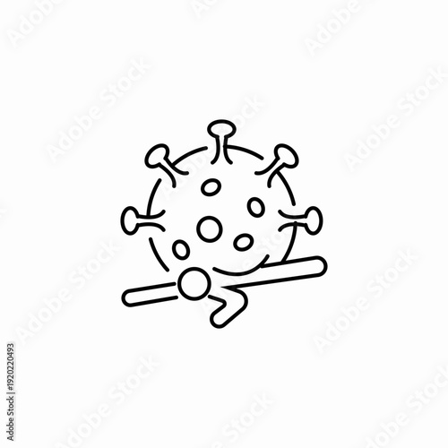 vaccine virus injection icon sign vector