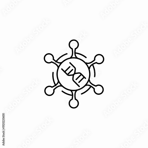 virus contains dna icon sign vector