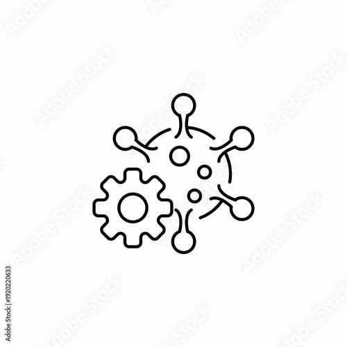 virus control mechanism icon sign vector