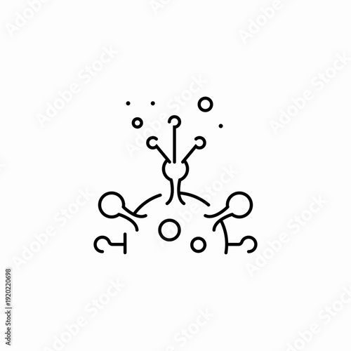 virus infection mechanism icon sign vector