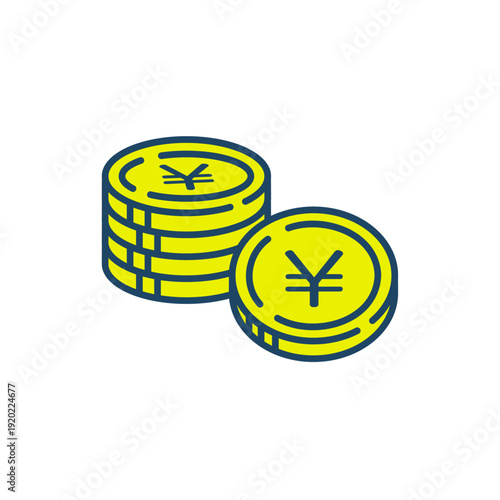 シンプルで可愛いお金投資のカラー素材