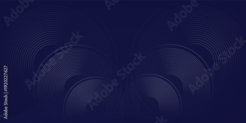 Abtstract background blue and navy gradation. circle effect style modern simple design frame pattern