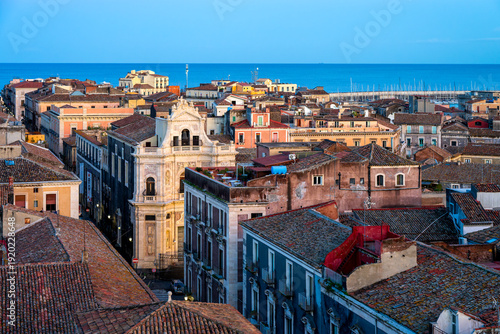 View of Chiesa di San Placido and Via Vittorio Emanuele II