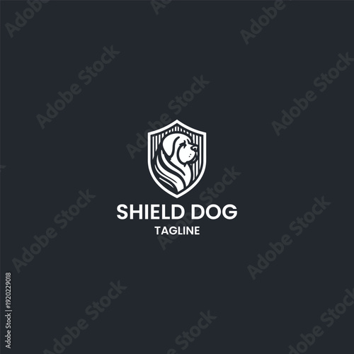 Shield dog logo style icon design template vector illustration Free Download Shield dog logo style icon design template vector illustration - GFXLoad