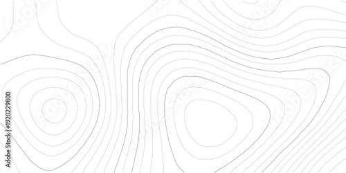 Detailed close up topographic map with smooth contour curves and gray grid backdrop vector