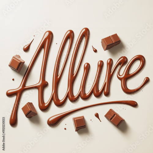 Wallpaper Mural Gourmet Chocolate Collection Artisan Pralines Allure Lettering Tri-Color Mousse Liquid Splashes Cocoa Pods Pretzels Bars Torontodigital.ca